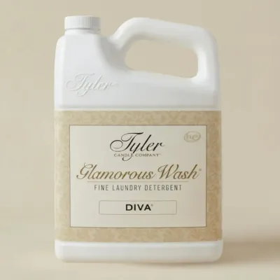 Tyler Glamorous Wash in Diva fragrance — fine laundry detergent gallon bottle
