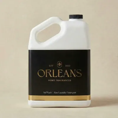 Orleans Nu Wash in Angel fragrance — gallon fine laundry detergent bottle