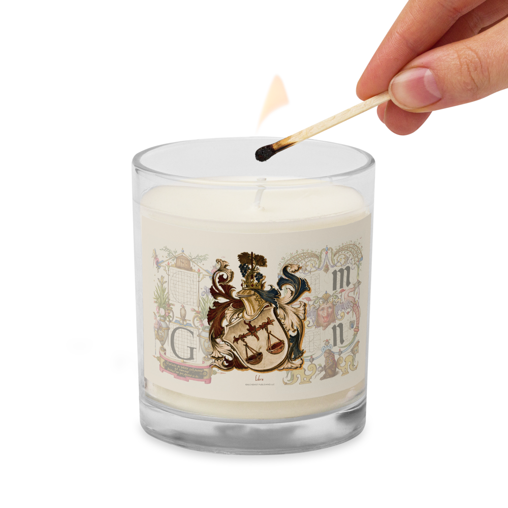 Libra Coat Of Arms Zodiac Candle