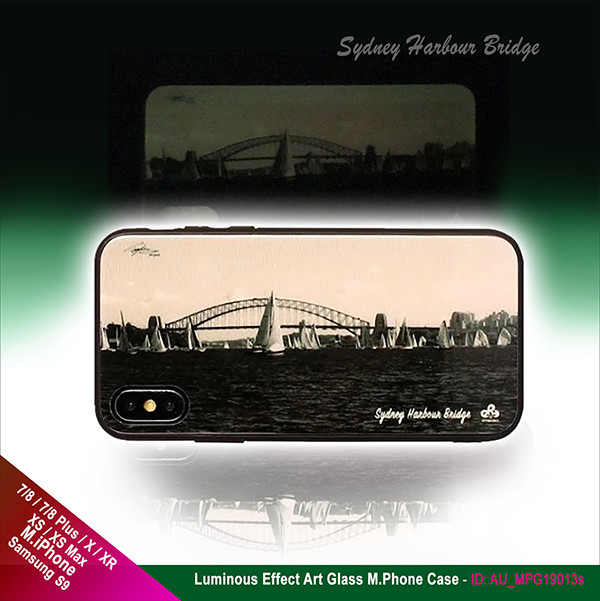 Luminous Art Effect With Extremely 12H Strength Tempered Glass M.Phone Case - Sydney Harbour Bridge
