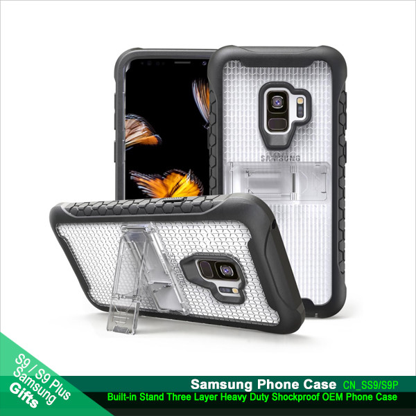 3 Layer Shockproof Stand M.Phone Case For Samsung S9/S9 Plus
