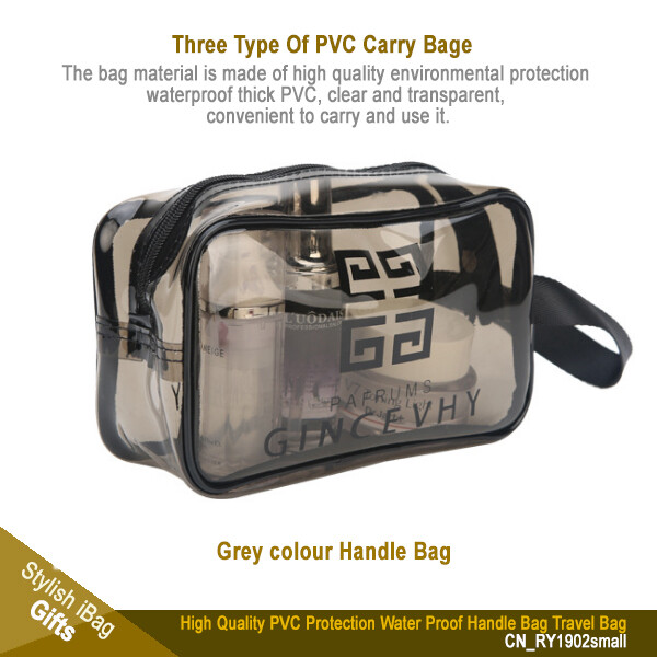 Waterproof Thick PVC Handle Bag &amp; Cosmetic Bag (Small)