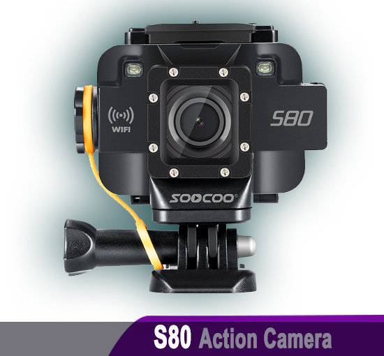 S80 Action Camera- Wide Angle: 170°, Waterproof 20m Build-in WIFI sport cam