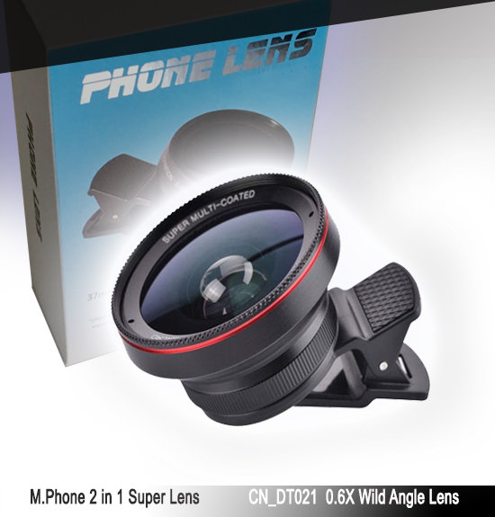 M.Phone 0.6X 2 in 1 Super Wide Angle Lens + 15X Macro Lens