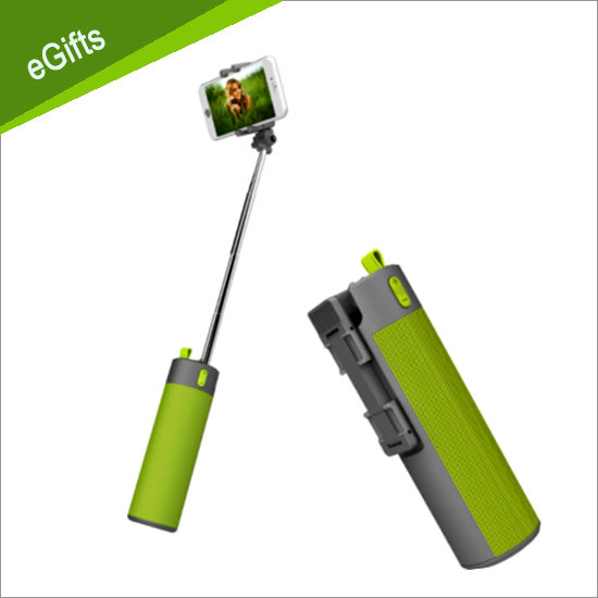 Bluetooth Speaker, Wireless Selfie Stick, Power bank function