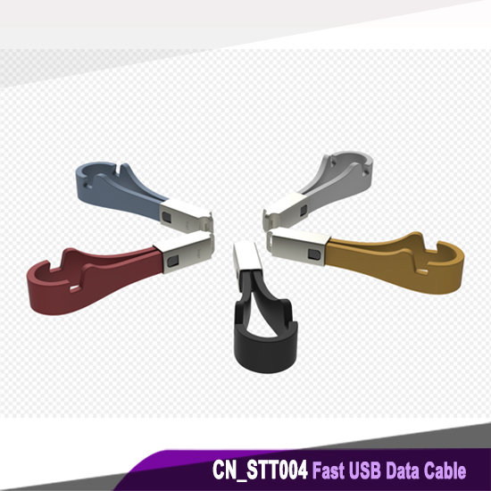 Silicon Bracket Zinc Alloy Fast Charging USB Data Cable
