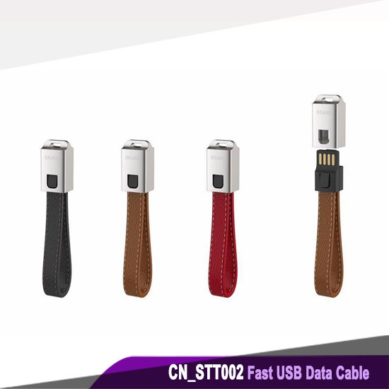 Sewing PU Leather Fast USB Data Cable