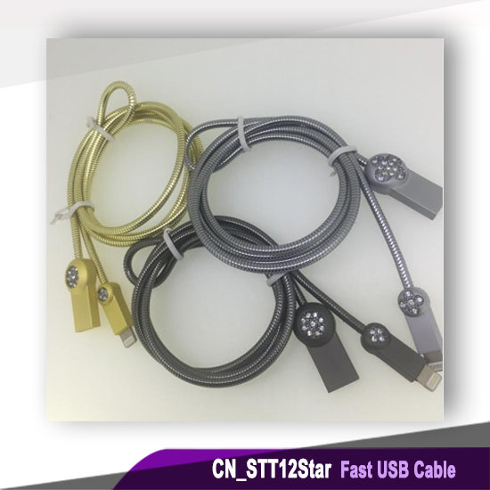 Flower Zinc Alloy Gifts Fast Chargine USB Data Cable