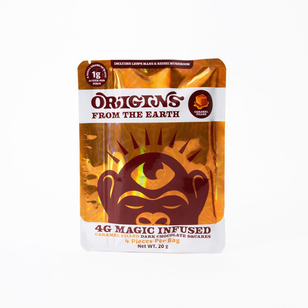 Origins Caramel Filled Dark Chocolate Squares