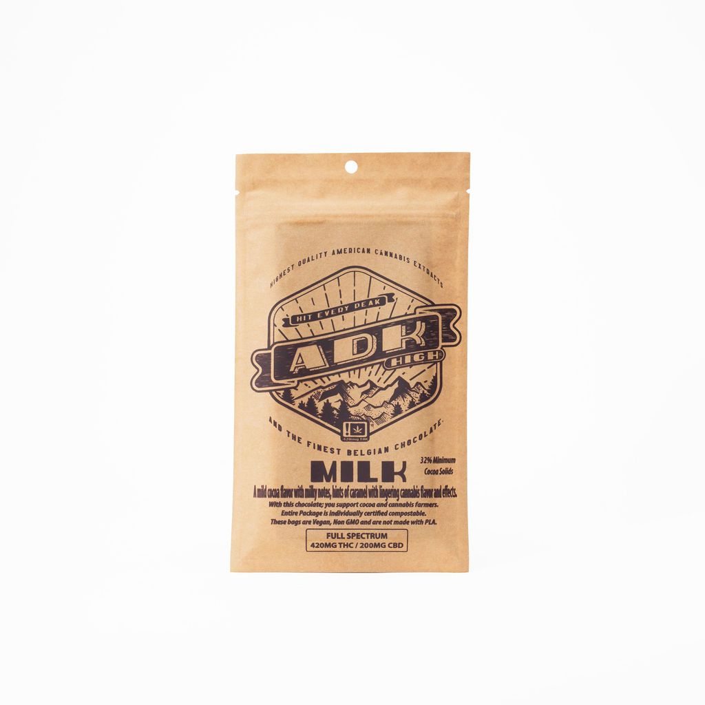 ADK 420mg THC:200mg CBD Full Spectrum Milk Chocolate Bar