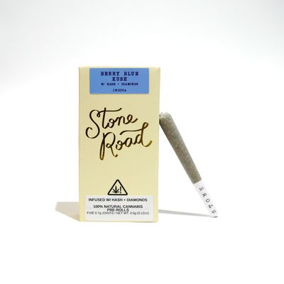 Stone Road Berry Blue Kush 5 Pack Infused Prerolls