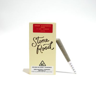 Stone Road Sweet Raspberry Tart 5 Pack Infused Prerolls