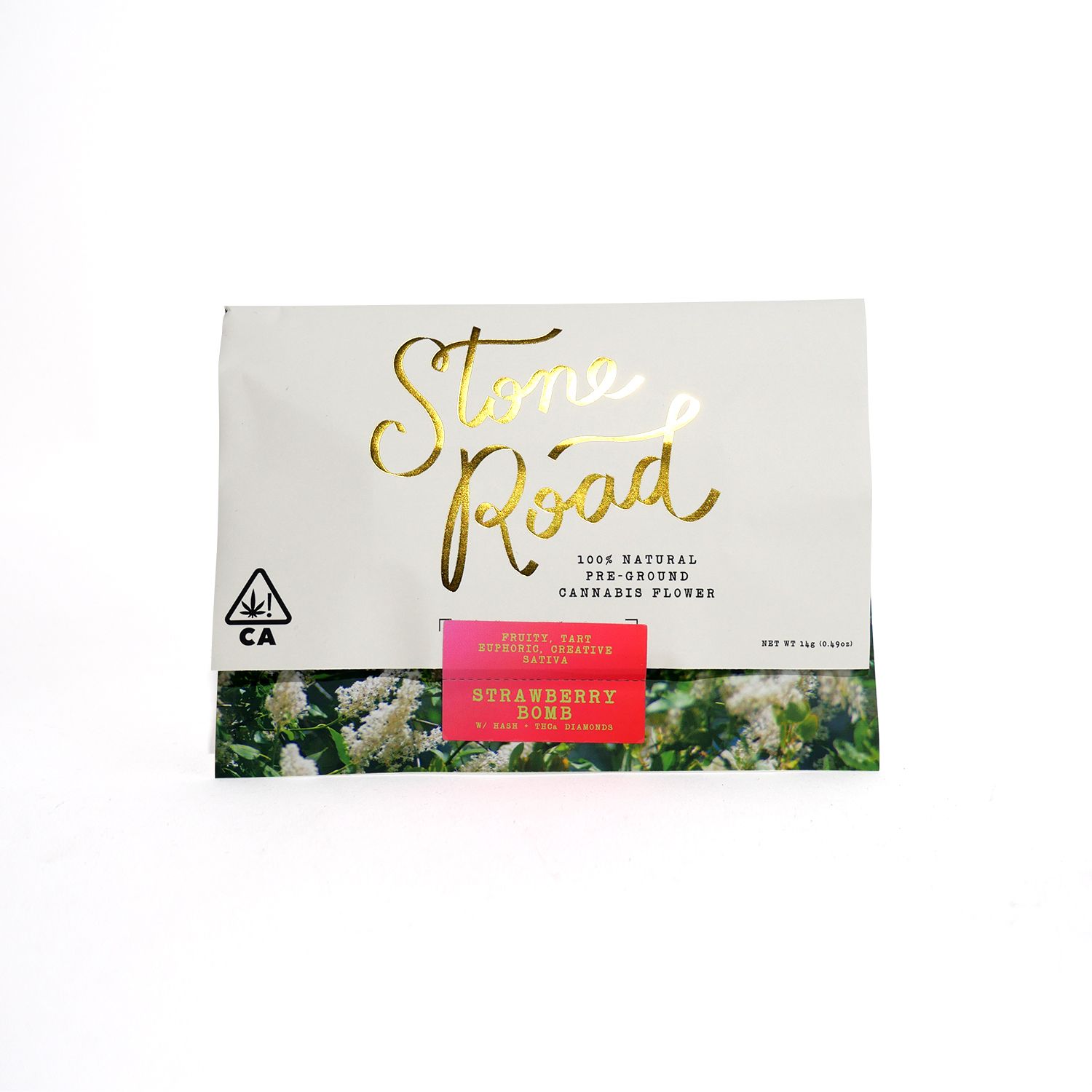 Stone Road Strawberry  Bomb Infused Pre Ground Flower Pouch