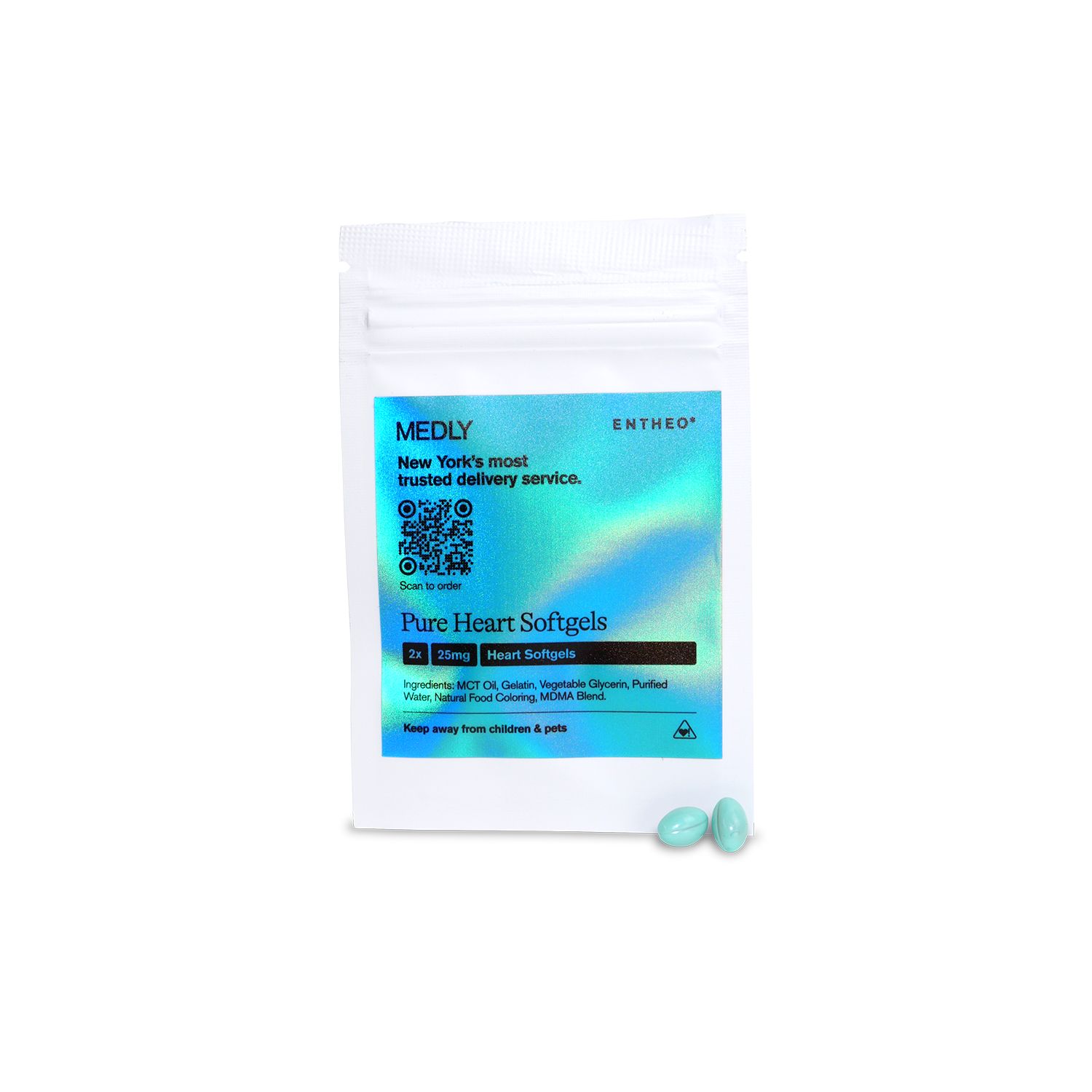 Entheo Pure Heart Microdots Softgels 2 Pack Sample