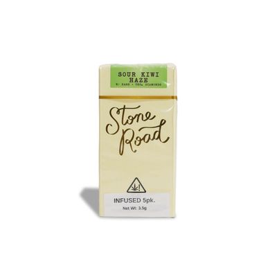 Stone Road Sour Kiwi Haze Infused Prerolls 5 Pack