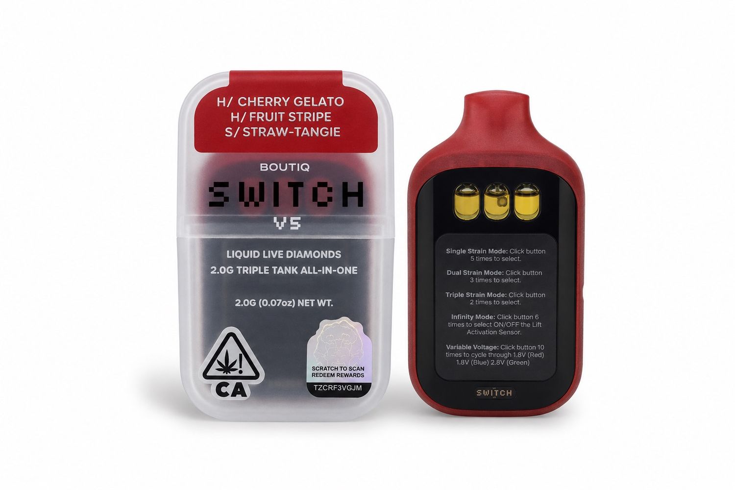 Boutiq Switch Triple Strain 2g All-In One Vape