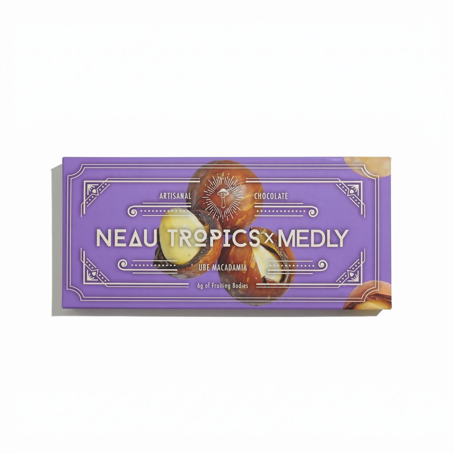 Neau Tropics x Medly  Ube Macadamia Chocolate Bar