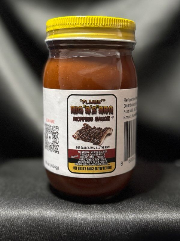 BIG B&#39;S &quot;FLAMIN&#39;&quot; BAR-B-Q SAUCE  16 OUNCE