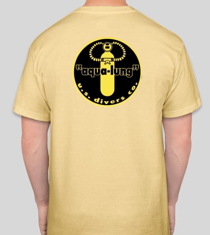 Aqua Lung U.S. Divers Logo T-shirt "Vintage Yellow"