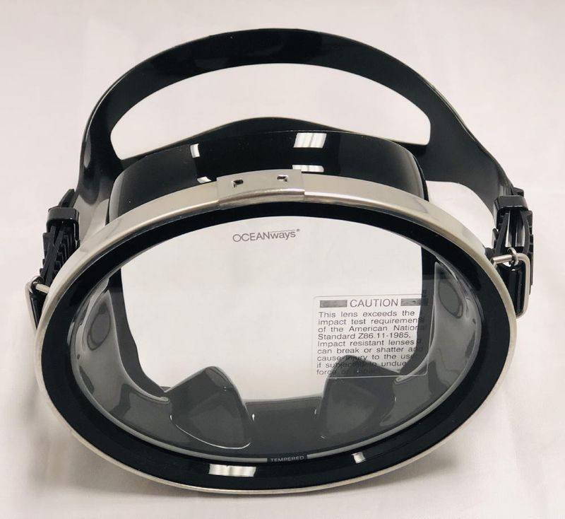Vintage Oceanways Mask Black Oval for Vintage Dives