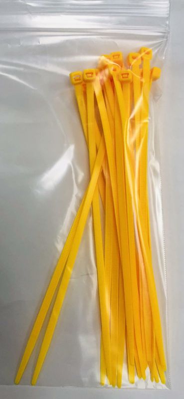 Nylon Zip Ties 50 lb Tensile Strength - Yellow