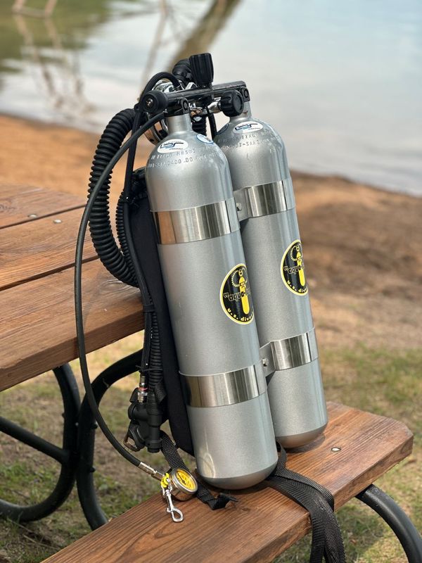 Faber 50 CF Steel Twin Set 2640 PSI Cylinder with Military Manifold