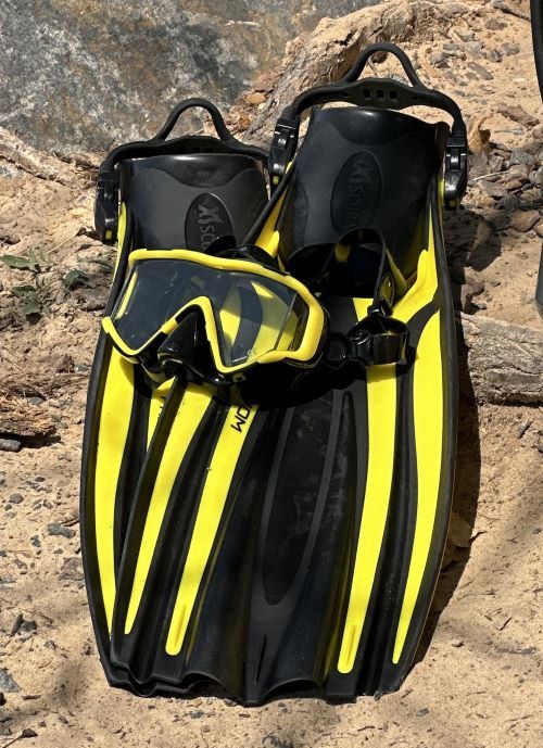 Phenom Fin &amp; Fusion 3D Mask in Cousteau Yellow package NEW