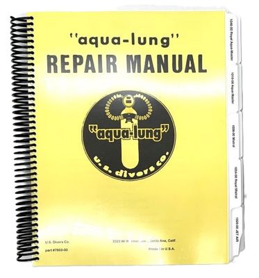 Aqua Lung Double Hose Regulator Service Manual DLX with Addendum