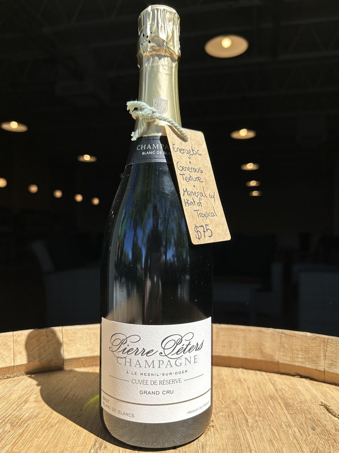 NV Pierre Peters, 'Cuvée de Réserve' Brut , Grand Cru, Blanc de Blanc, Le Mesnil Sur Oger, Champagne, France