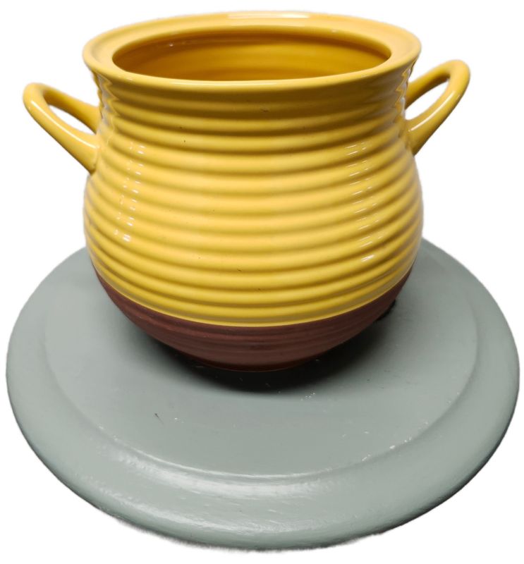 CERAMIC VASE - 7&quot; YELLOW
