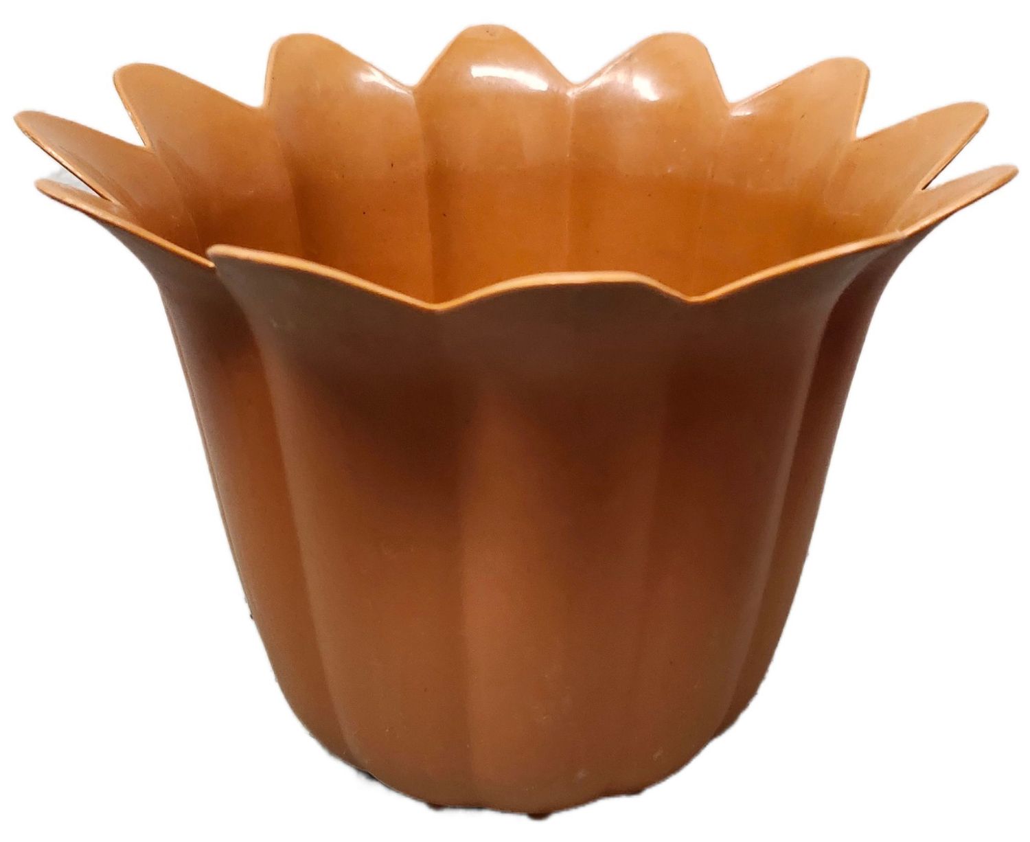 PLASTIC POT 4&quot; - BURNT ORANGE