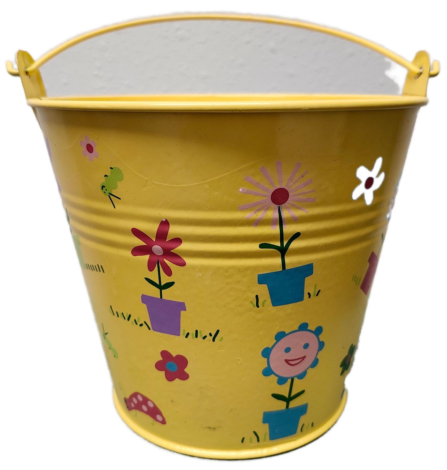 METAL BUCKET 6&quot; - YELLOW