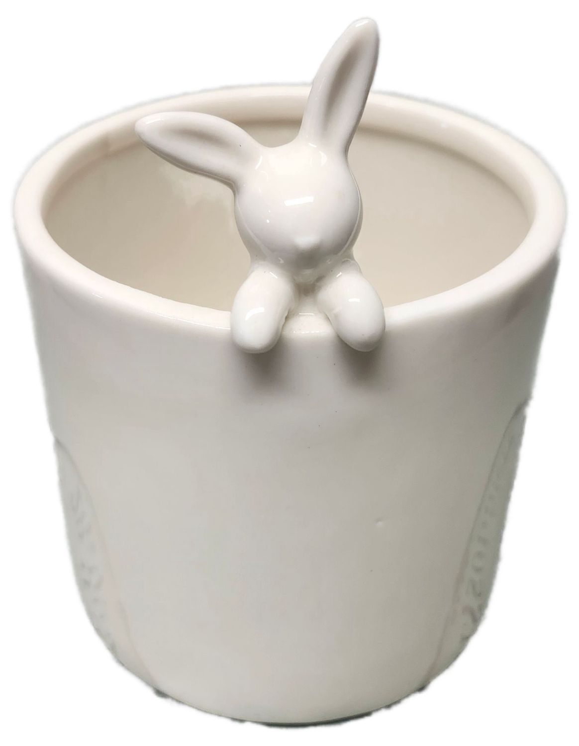 CERAMIC POT 3&quot; - BUNNY WHITE