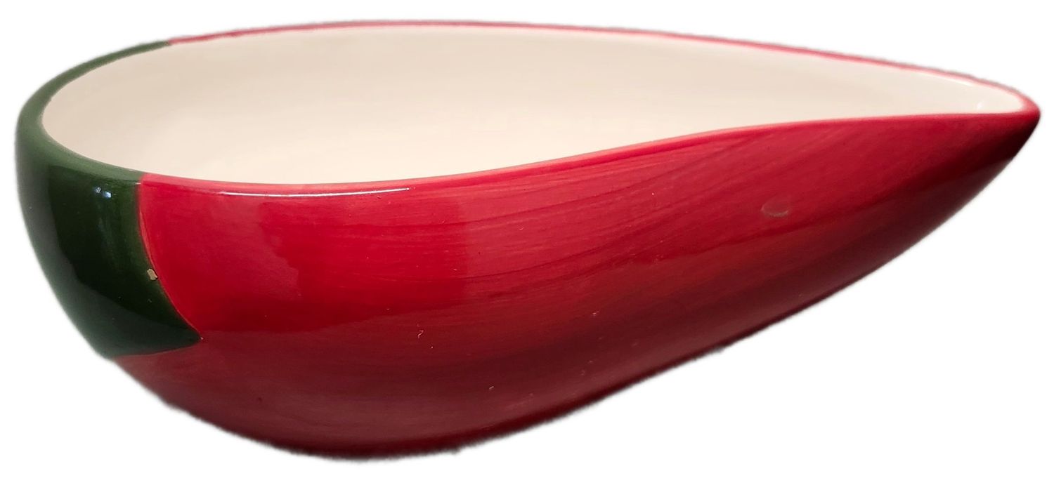 CERAMIC POT 3X7&quot; - RED PEPPER