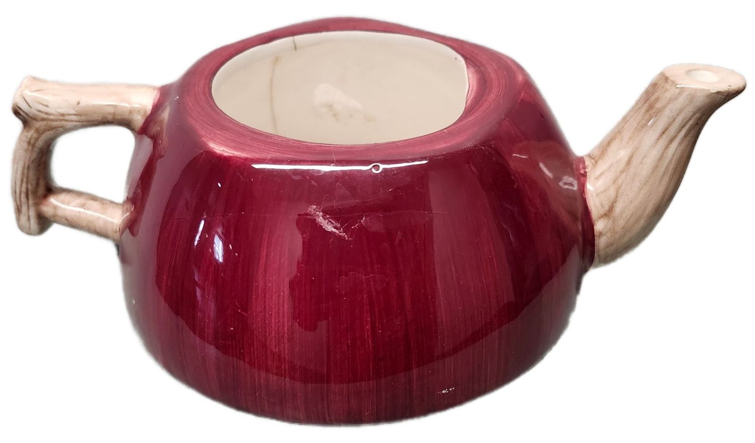 CERAMIC TEA POT 3&quot; - RED APPLE