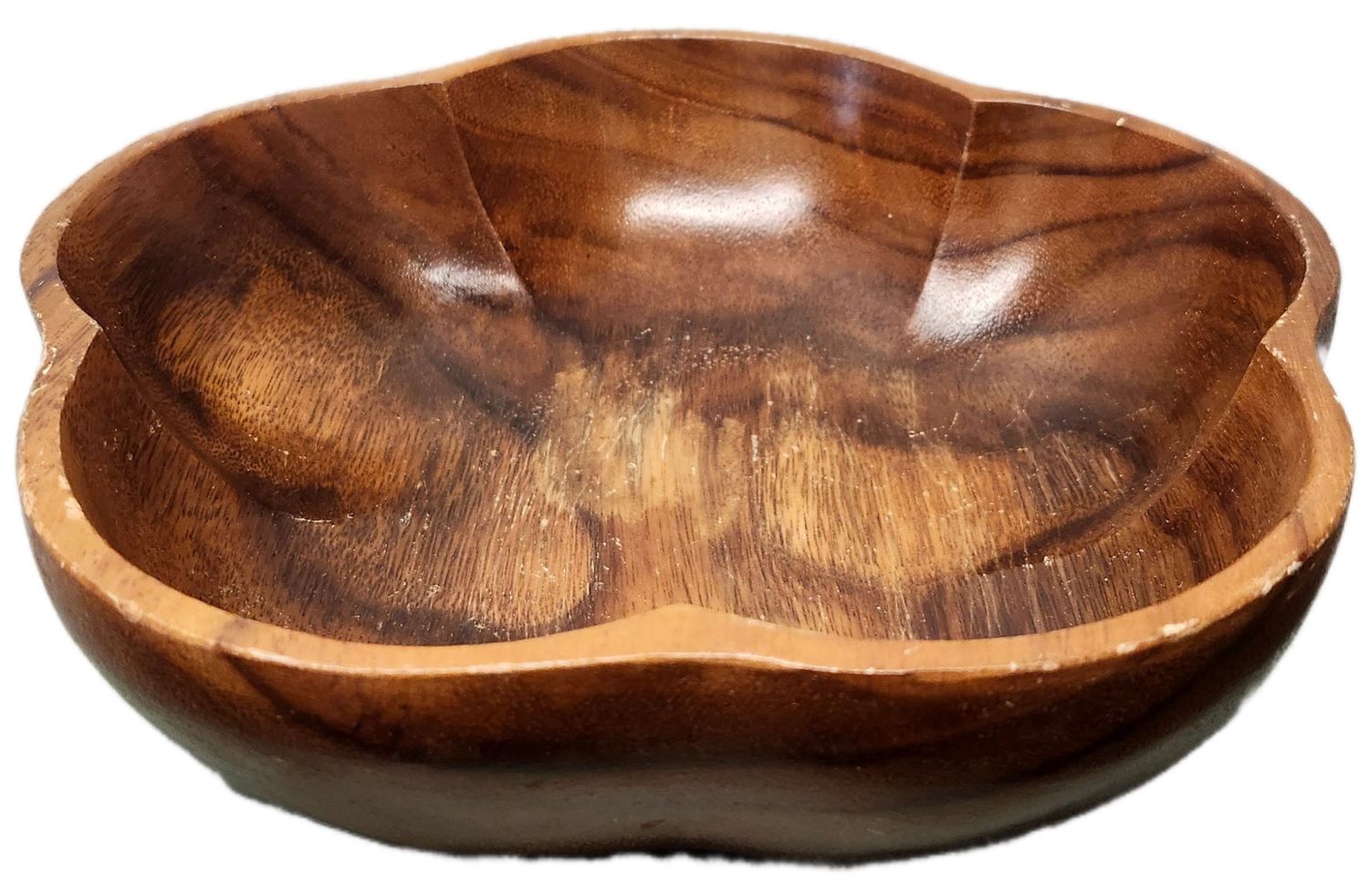 WOOD BOWL 10&quot; - SCALLOPED