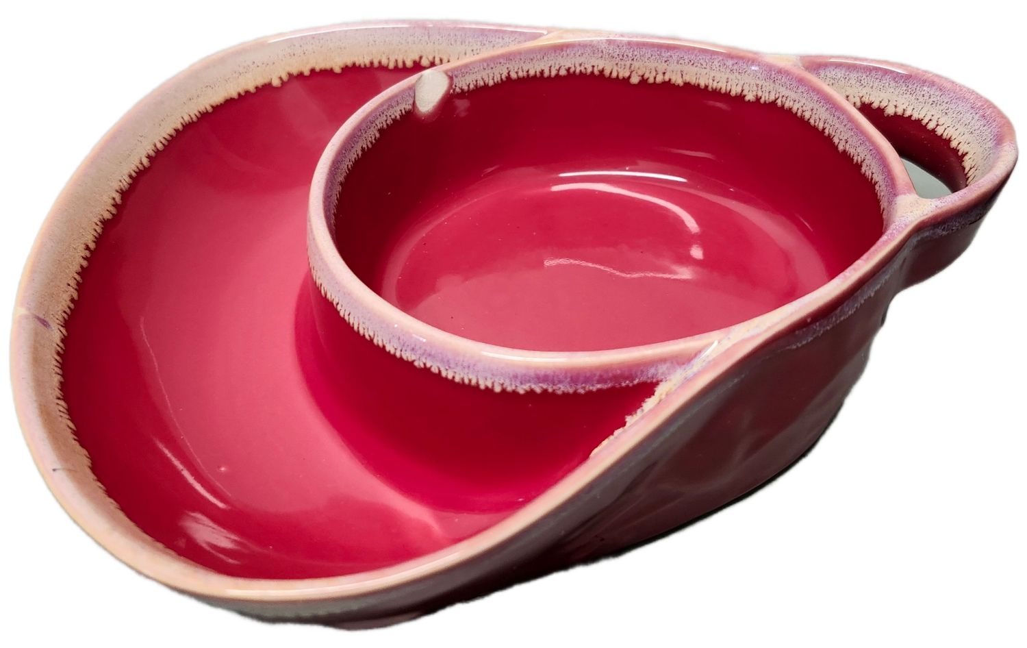 CERAMIC POT 7&quot; - RED CHIP DIP