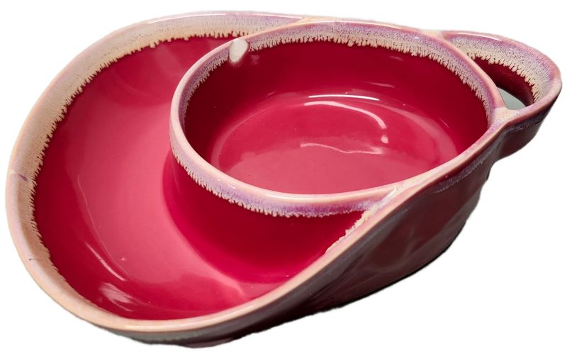 CERAMIC POT 7&quot; - RED CHIP DIP