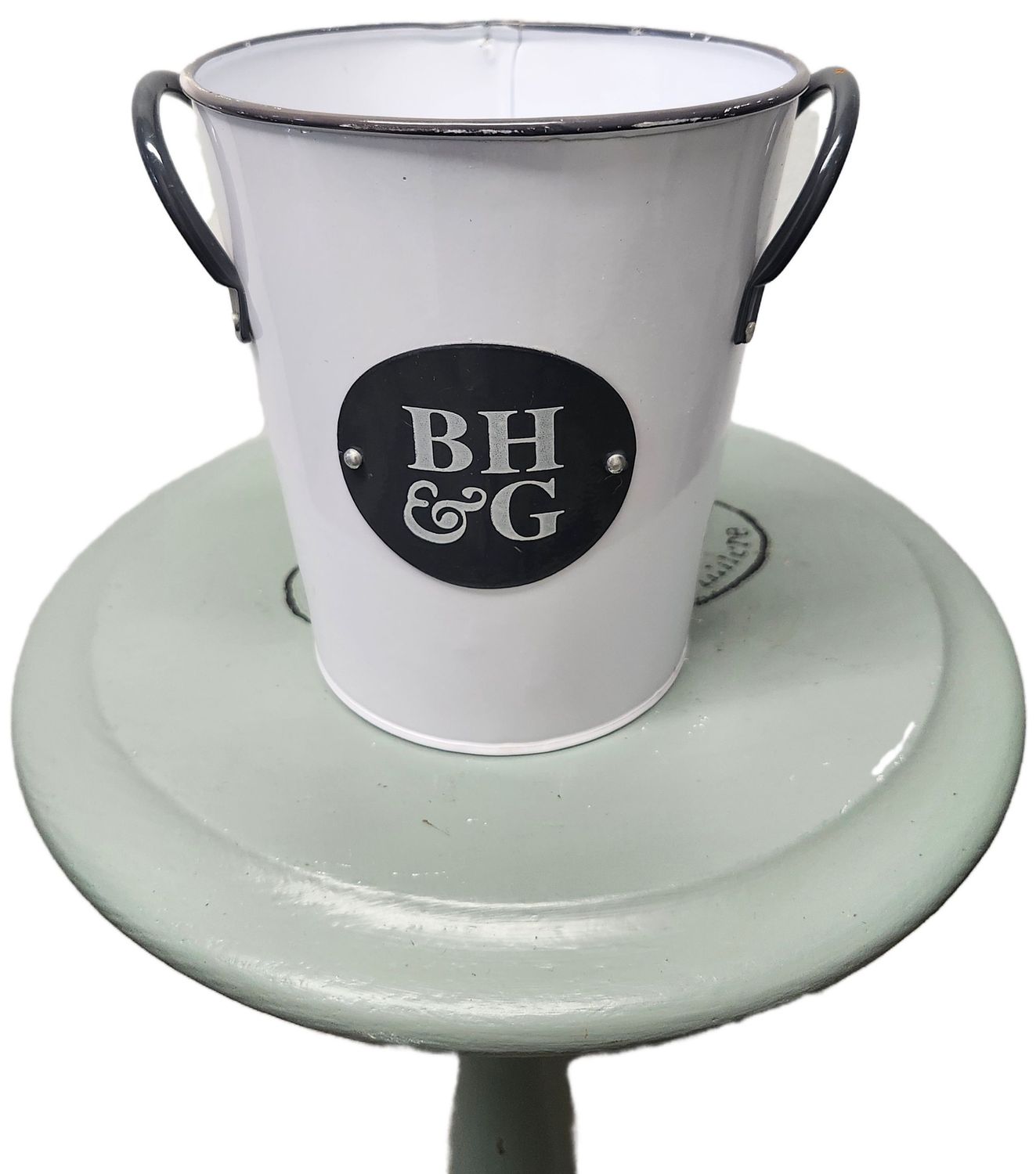 METAL POT 6&quot; W/DRAIN - BW