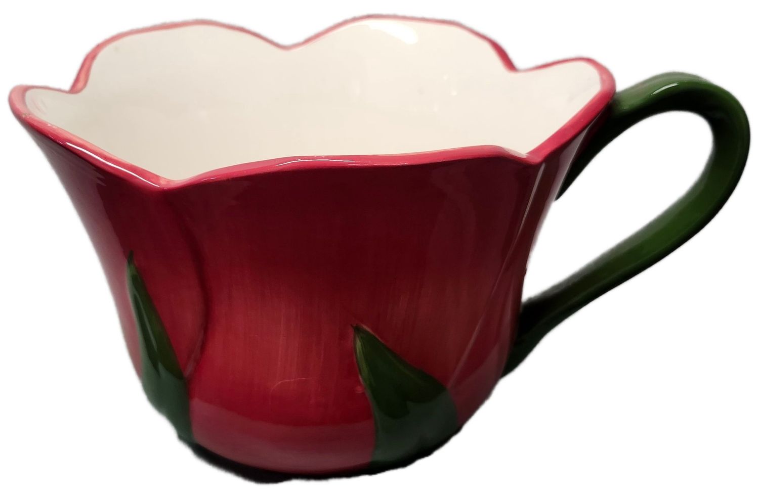 CERAMIC TEA POT 9&quot; - RED TULIP