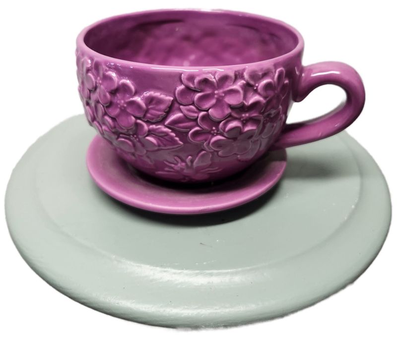 CERAMIC TEA POT 6&quot; - PURPLE