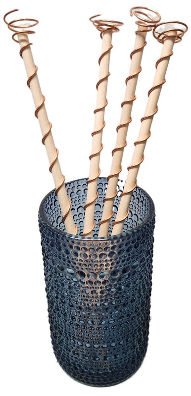 PLANT STAKE 10&quot; - WOOD &amp; COPPER
