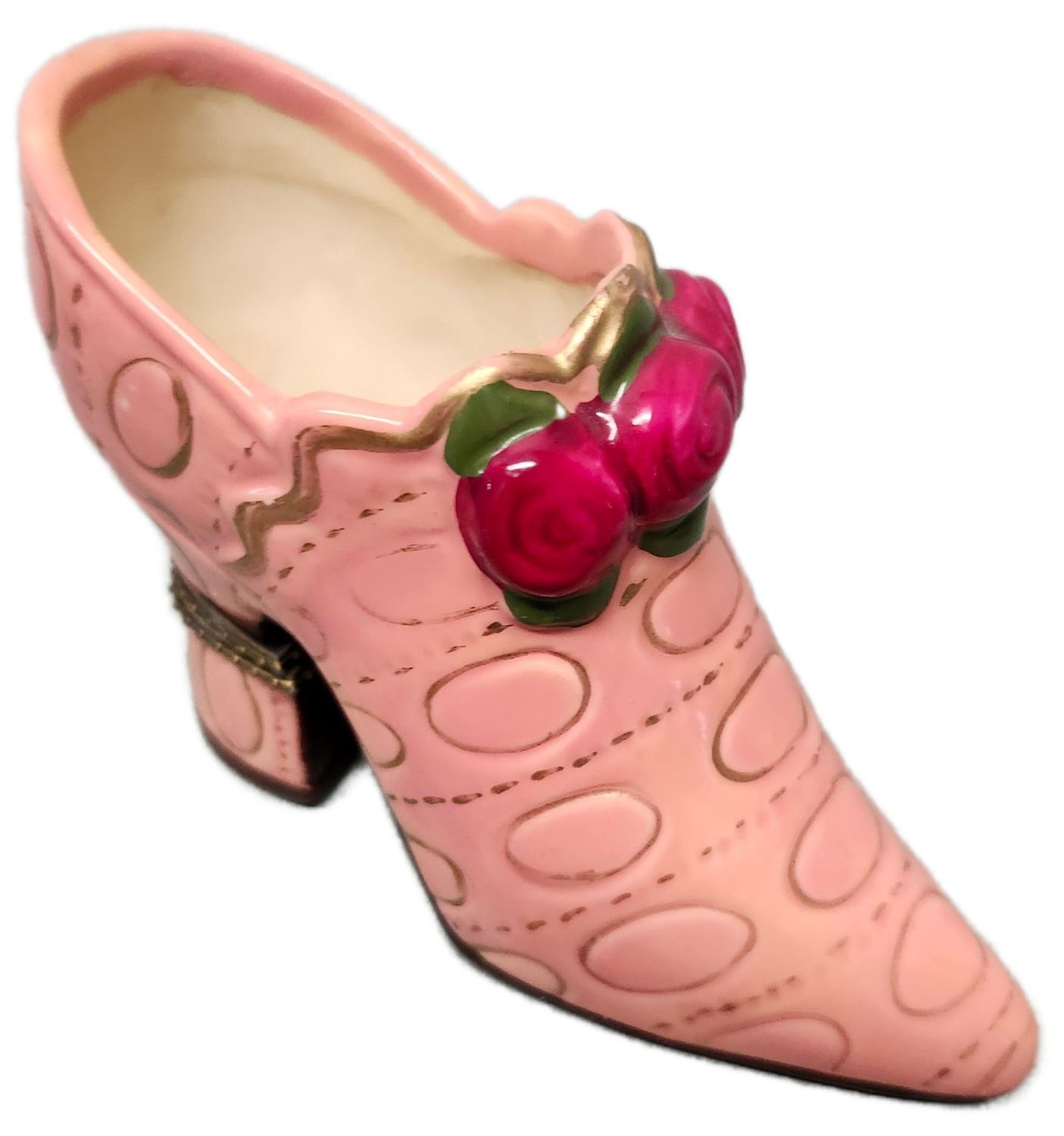 CERAMIC MINI SHOE 1&quot; - PINK VINTAGE