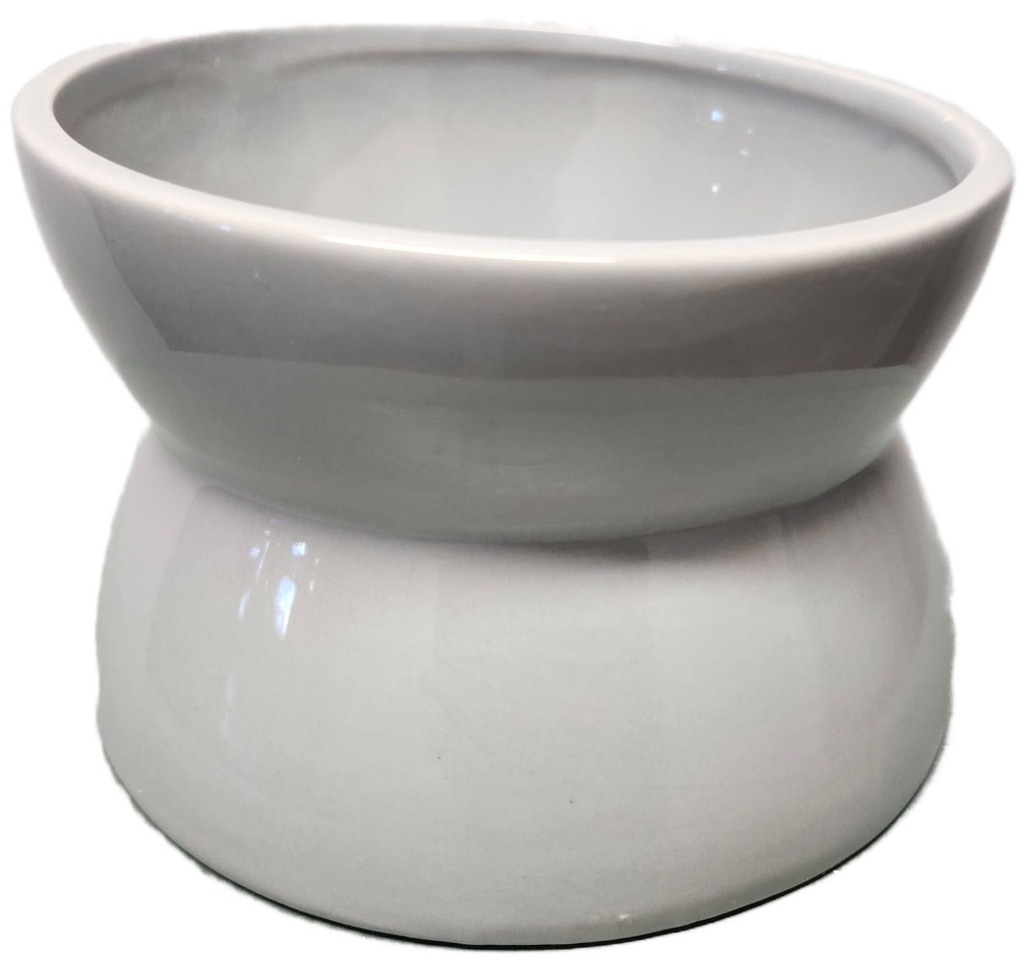 CERAMIC POT 6&quot; W/DRAIN - LT GREY