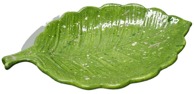 CERAMIC TRAY 11&quot; - LEAF