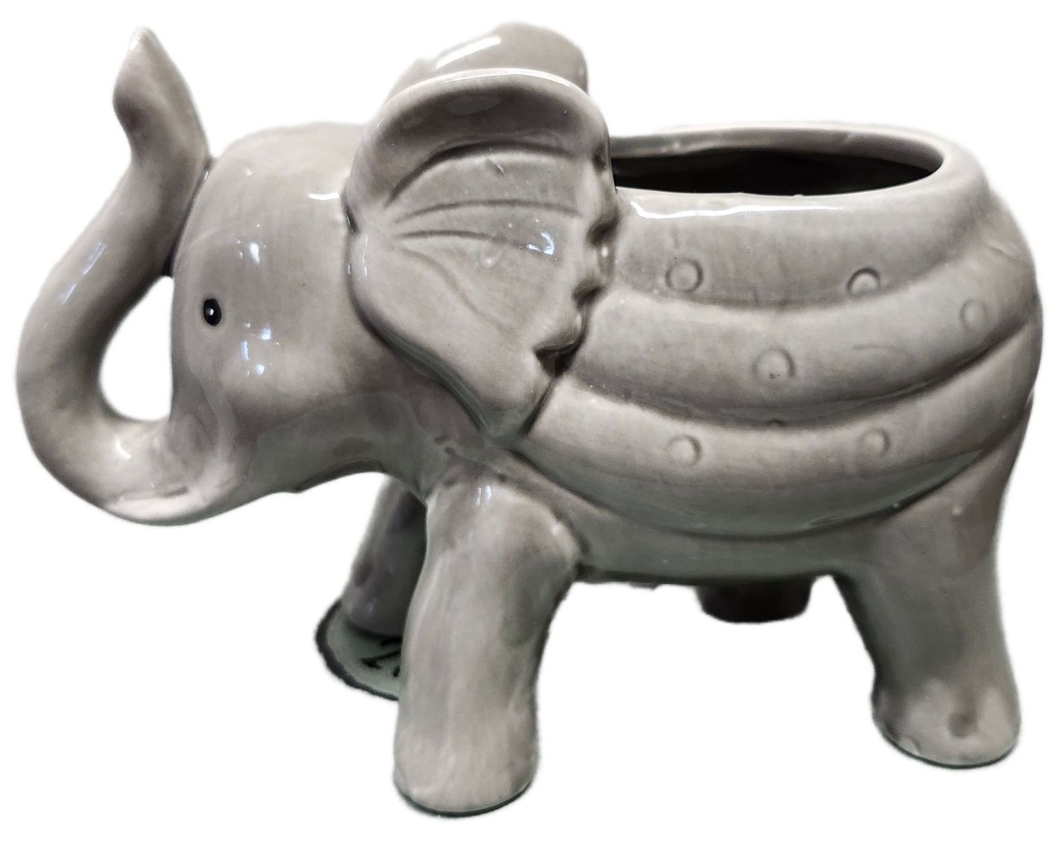CERAMIC ELEPHANT PLANTER 3&quot;