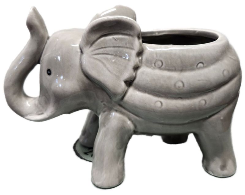 CERAMIC ELEPHANT PLANTER 3&quot;