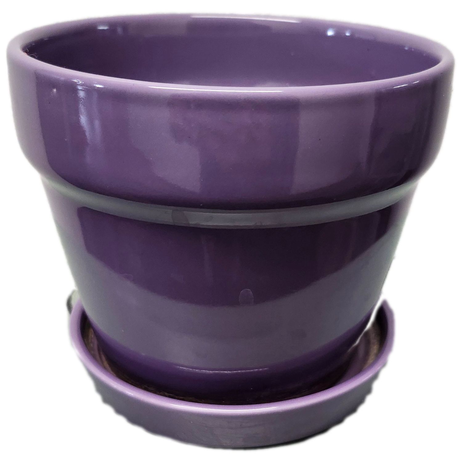 CERAMIC POT 5&quot; W/DRAIN
