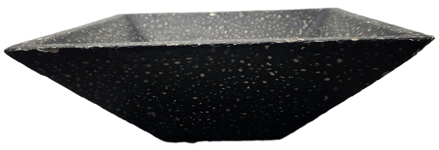 CONCRETE BOWL 12X12&quot; - DARK STONE WASH