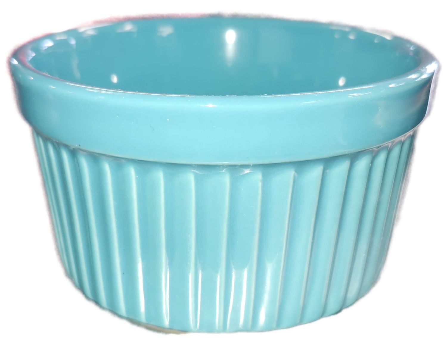 CERAMIC POT 4&quot; - TEAL RAMEKIN